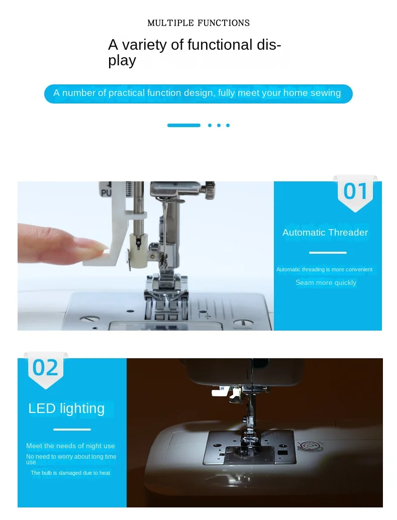 Heavy Machine 80H Home Electronic Fully Automatic Sewing Machine Desktop Multi f