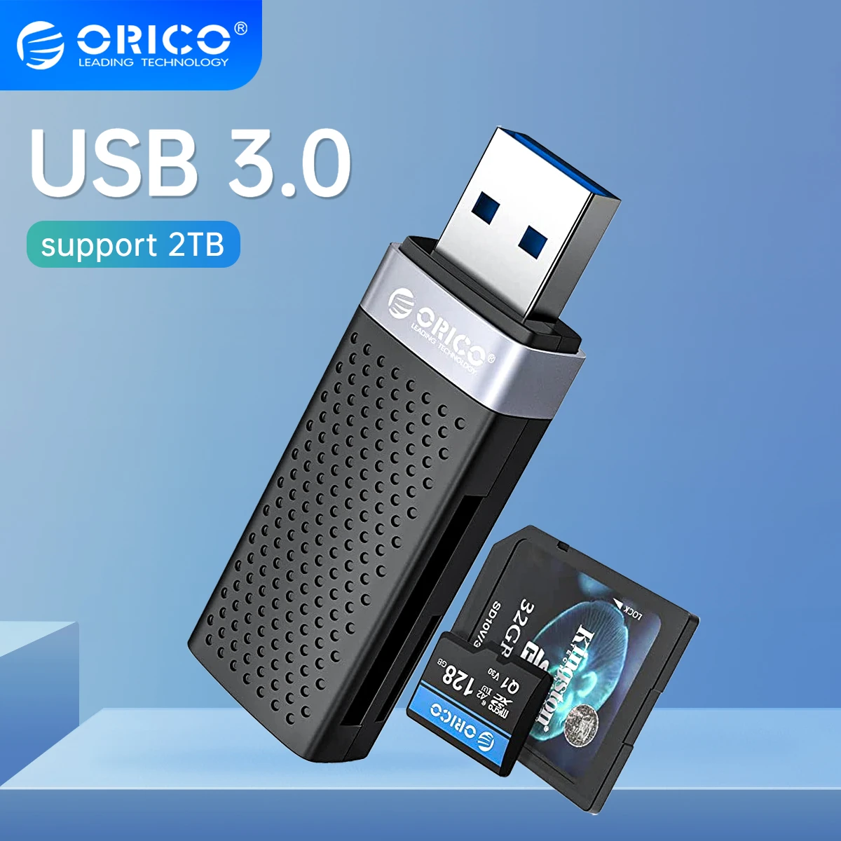 Orico Usb 3.0 Memory Card Reader | Laptop Usb Sd Card - 3.0 Card Reader - Aliexpress