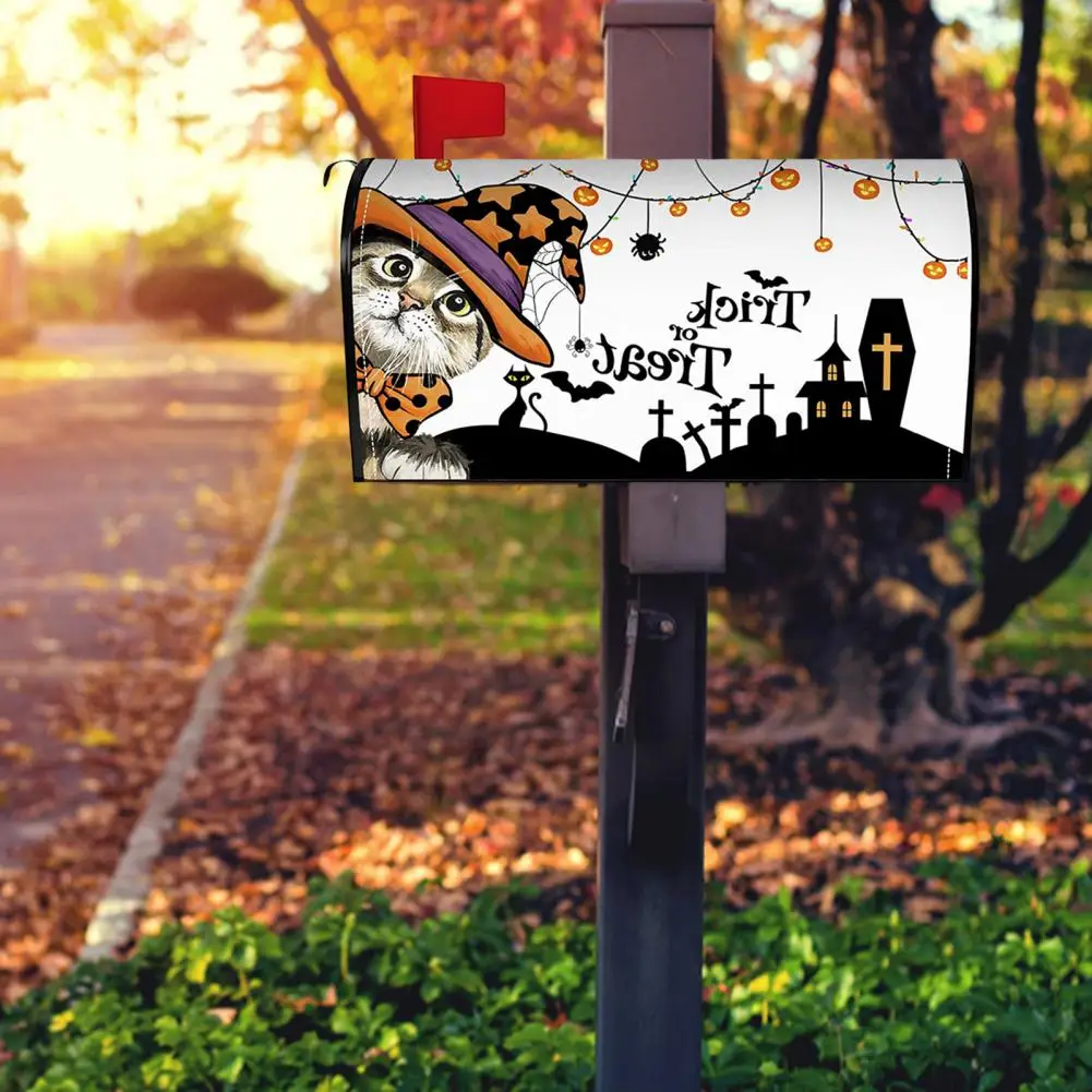 Colorful Mailbox Cover Mailbox Cover 18 X 21 Inches Colorful Halloween Themed Magnetic for Garden Yard Home