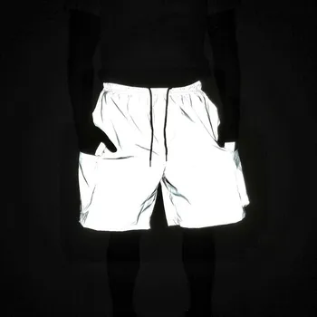 White Reflective Cargo Shorts 1