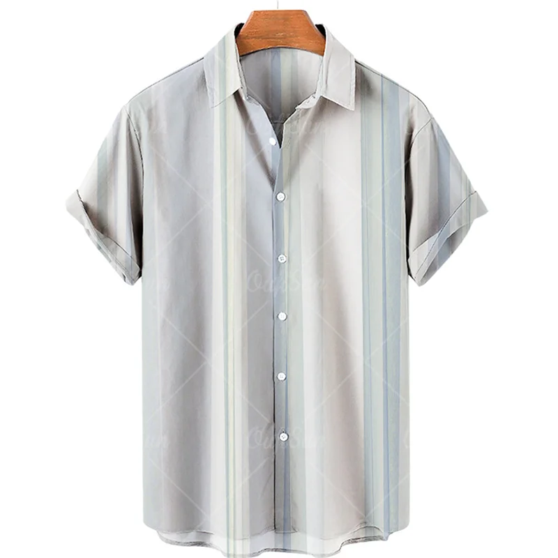 thumbnail image 1 of Camisas lisas de patchwork para hombre, ropa sencilla con estampado 3D, camisas hawaianas de playa, blusas Y2K de manga corta, ropa vintage, blusa con solapa, 1 of 5