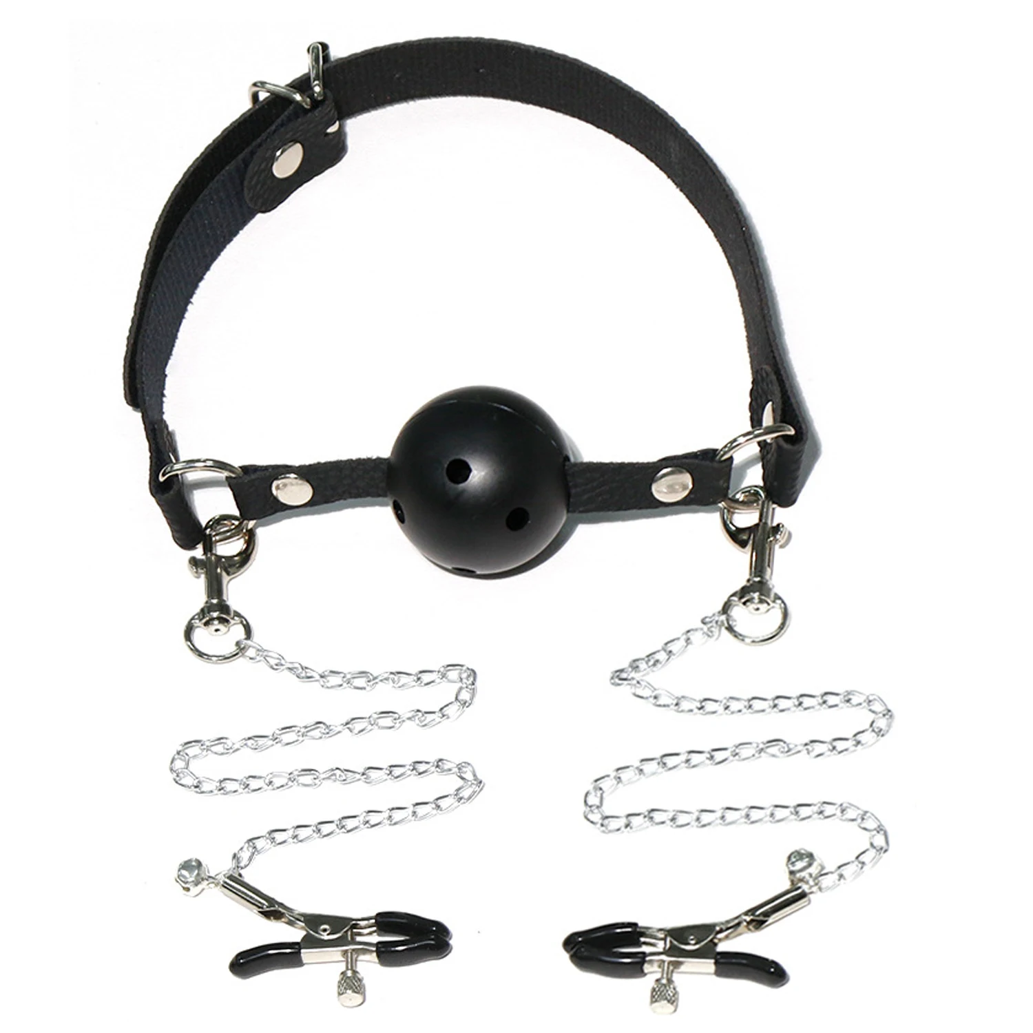 SM Mouth Gag Nipple Clamp BDSM Slave Bra Clip Sex Toy Kits Soft Silicone Mouth Ball Sextoy Adult Erotic Games Oral Sex Opener