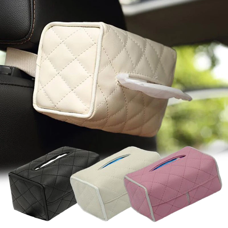 

Car Tissue Boxes Car Sun Visor Seat Back Armrest Tissue Box Holder Auto Interior Storage Storage Box Universal Auto Accessories