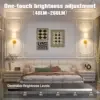 American 2 Packs Wall Lights Battery Operated Wall Sconces Gold Wireless Wall lamp with Remote RGB Colors Modes Rechargeable 3