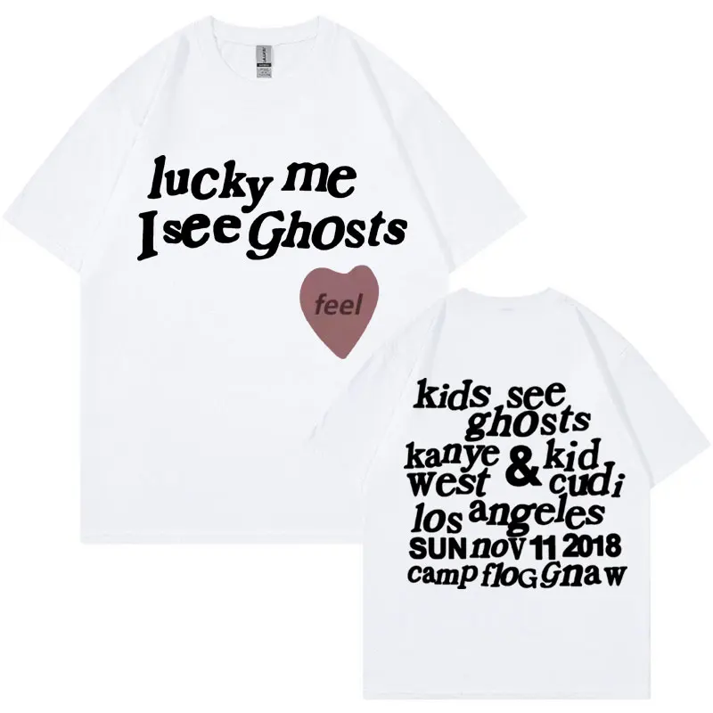Kids See Ghosts T Shirt Lucky Me I See Ghosts Kanye West