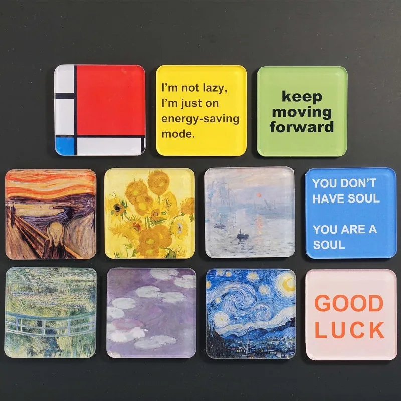 Acrylic DIY Fridge Magnets Kit with Adhesive Backing
