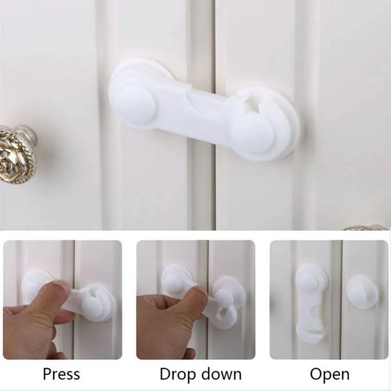 Drawer Cabinet Cupboard Baby Safety Locks Kids Plastic Infant Protection 5Pcs cabinet lock,child lock,safety lock