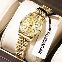 POEDAGAR Fashion Women's Wristwatch Waterproof Luminous Date Elegant Ladies Watches Stainless Steel Quartz Watch For Women Reloj 2