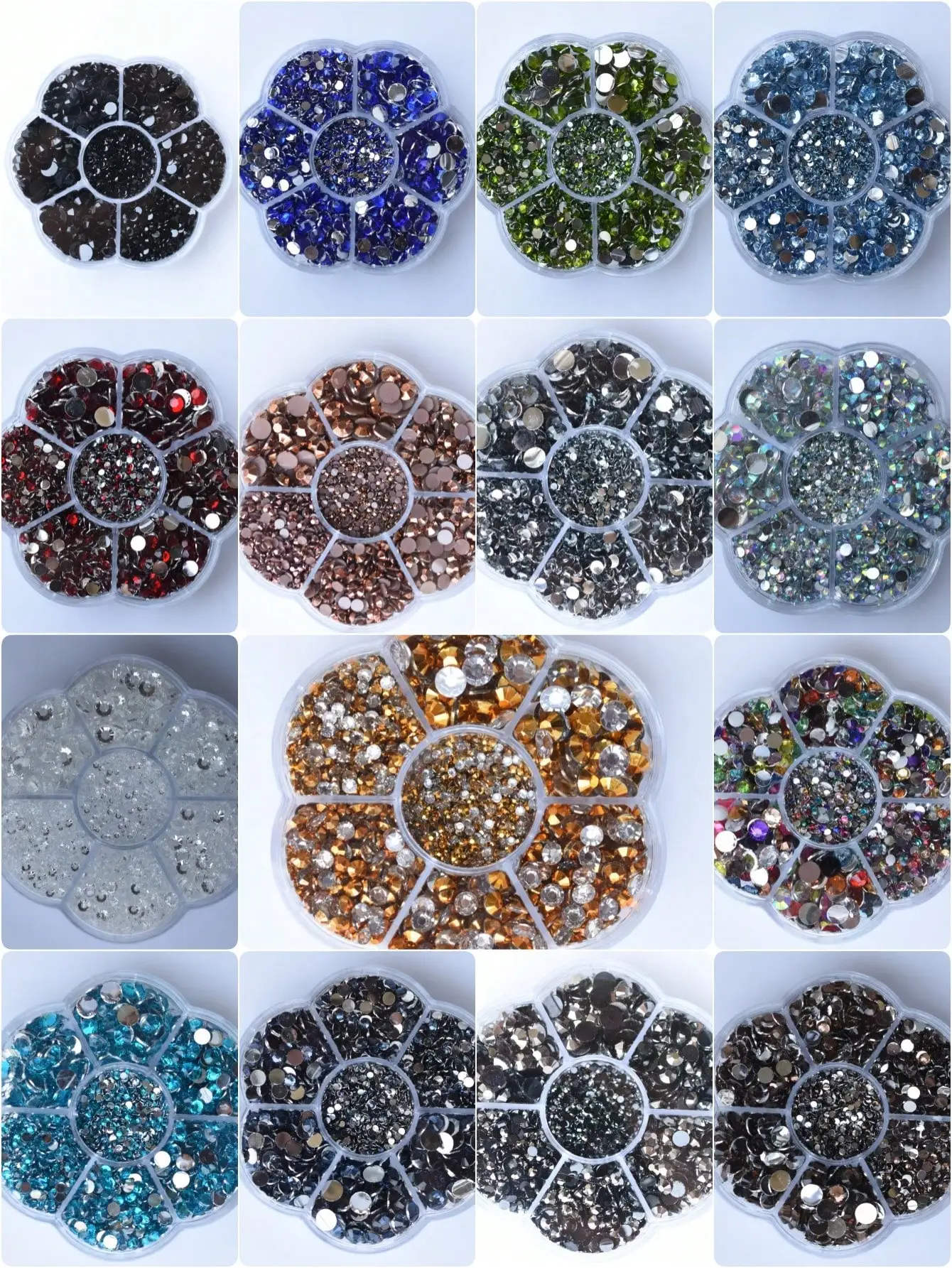 Premium Resin Round Flatback Rhinestones - 5000pcs Crystal Gems for Jewelry and 3D Decorative Crafts