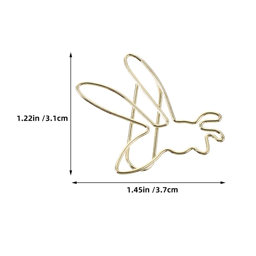 36Pcs 꿀벌 모양의 종이 클립 금속 장식 사무실 학교 노트 초대 카드 문서 주최자 귀여운 다채로운 동물