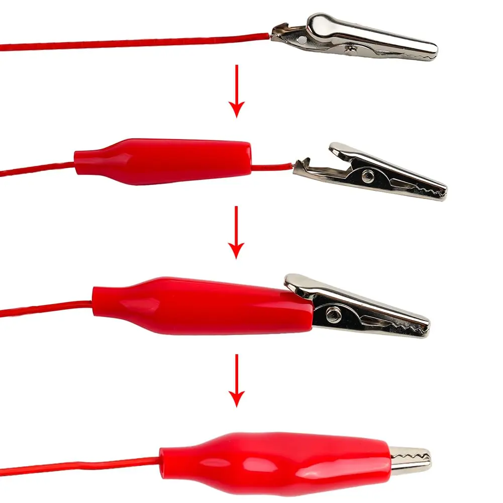 Alligator Clip to Breadboard Jumper Wire Test Lead Dupont Cable 10pin 20cm Male Female for Arduino Microbit Nano LED Strip alligator clips test leads test cable lead test lead wire test lead cable test cable