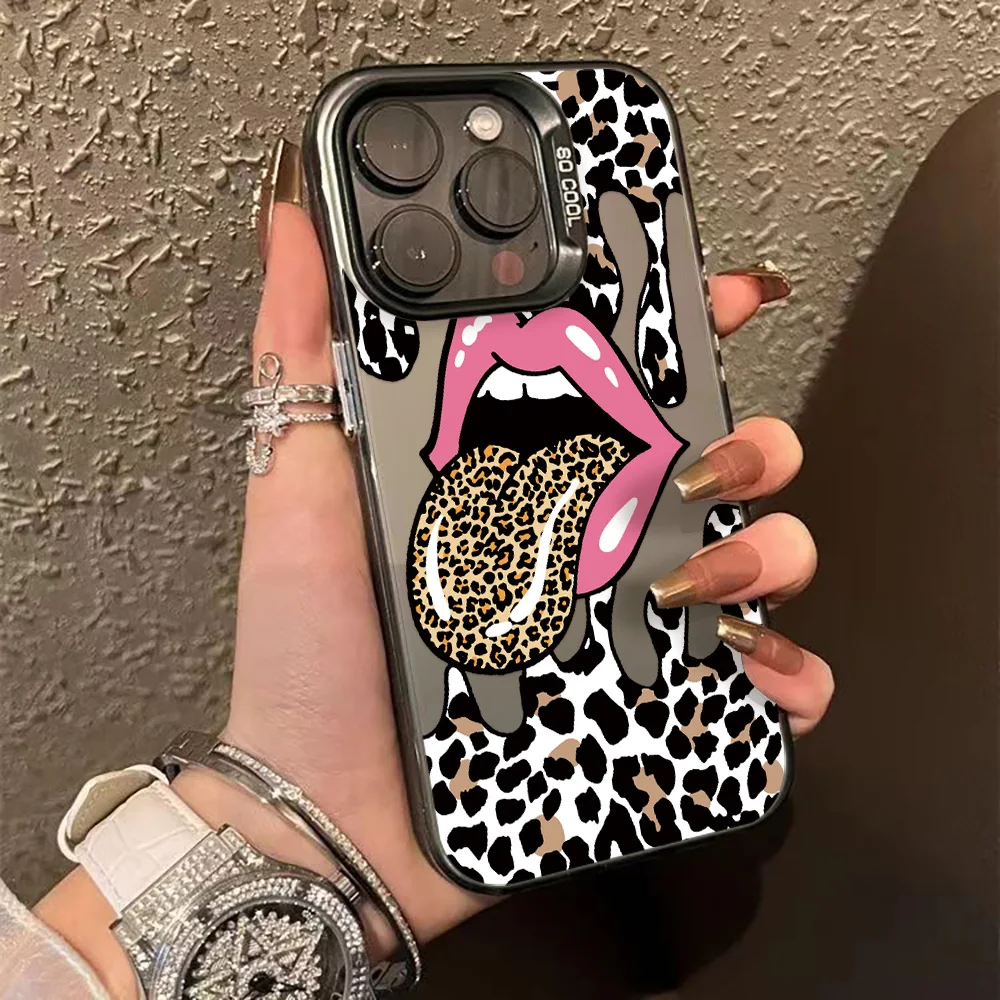 Leopard Print Hard Matte Phone Case - Stylish and Durable Cover