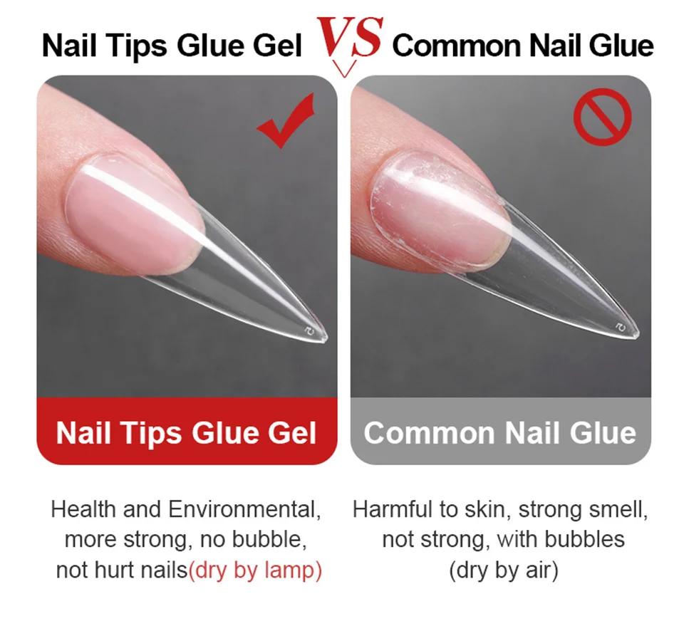 Description Picture 6 of itemCONTIGO Nail Tips Glue Gel UV LED Glue for False Nails Gellac 7.5ml Manicure Hybrid Gel Nail Polish Multifunction Strong Enamel