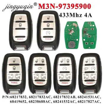 3/4/5/6/7BTN prossimità Smart Remote Car Key Fob per Chrysler Pacifica 2017 Voyager 2020 M3N-97395900 68217832AC 433Mhz 4A Chip