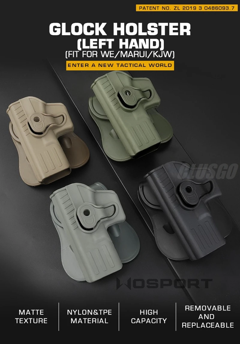 Description Picture 2 of itemTactical quick draw pistol gun Glock 17 19 22 26 left and right hands, belt style hunting and shooting game accessories