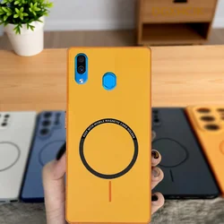 Shockproof Magnetic Color Hard Silicone Back Cover for Samsung Galaxy A20/A30/M10S (XCK orange)