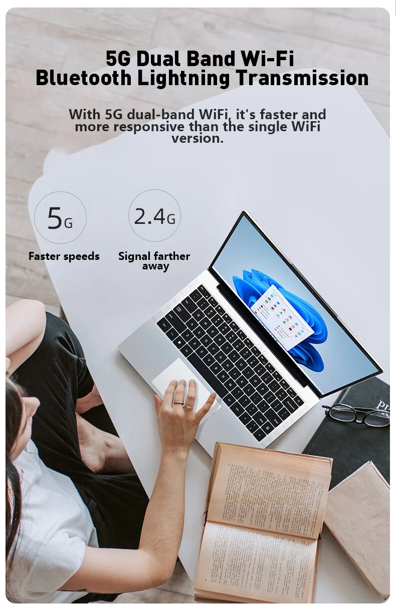 LENO 14.1″ Ultra Slim Laptop Windows11 16GB RAM 2TB SSD Intel N3700 Notebook Gamer 1920*1080 Display Office Study Computer PC