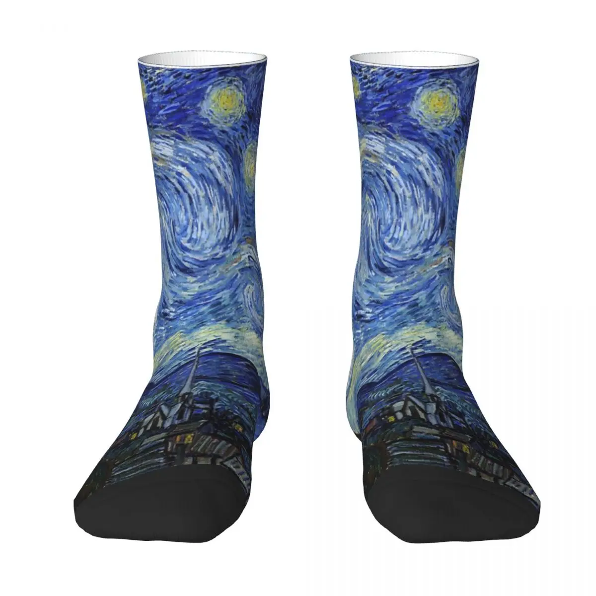Starry Night, Van Gogh Funny Socks High Quality Stockings All Season Long Socks for Man's Woman's