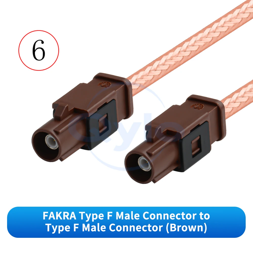 FAKRA Stecker-zu-Stecker Hochfrequenz-Verlängerungskabel RG142 Koaxial-Messkabel 0-6 GHz (1 Stück) – Detail 7