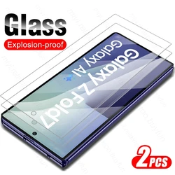 2 - Pack Clear Crystal Tempered Glass Outer Screen Protector Case - Galaxy Z Fold 8 Ultra (Transparent)