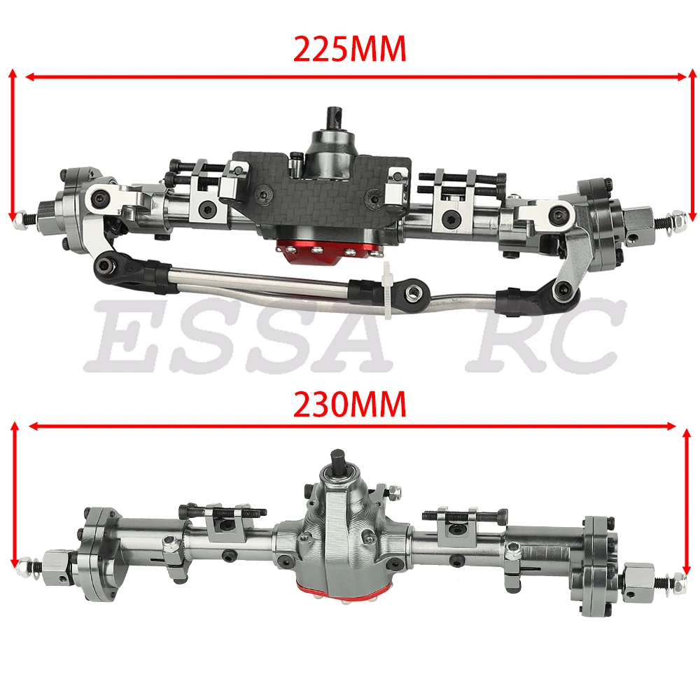 Aluminum Alloy Complete Front Rear Portal Axle for Axial SCX10 II AX90060 90046 90047 1/10 RC Crawler Truck Metal Upraded Parts 5