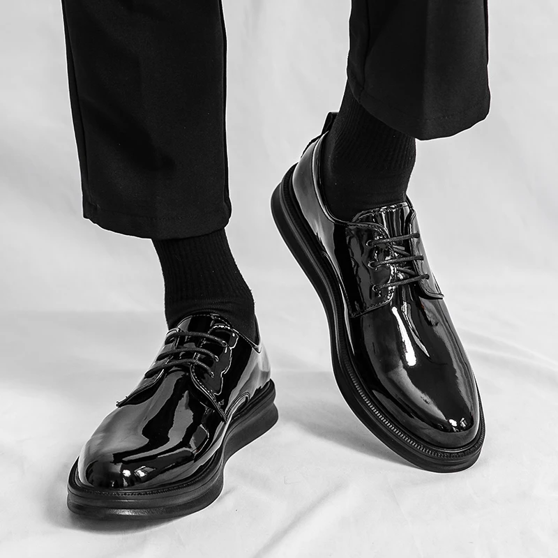 Men's Business Formal Footwear Original Designer British Lace-Up Dress Shoes Classic Men For Wedding