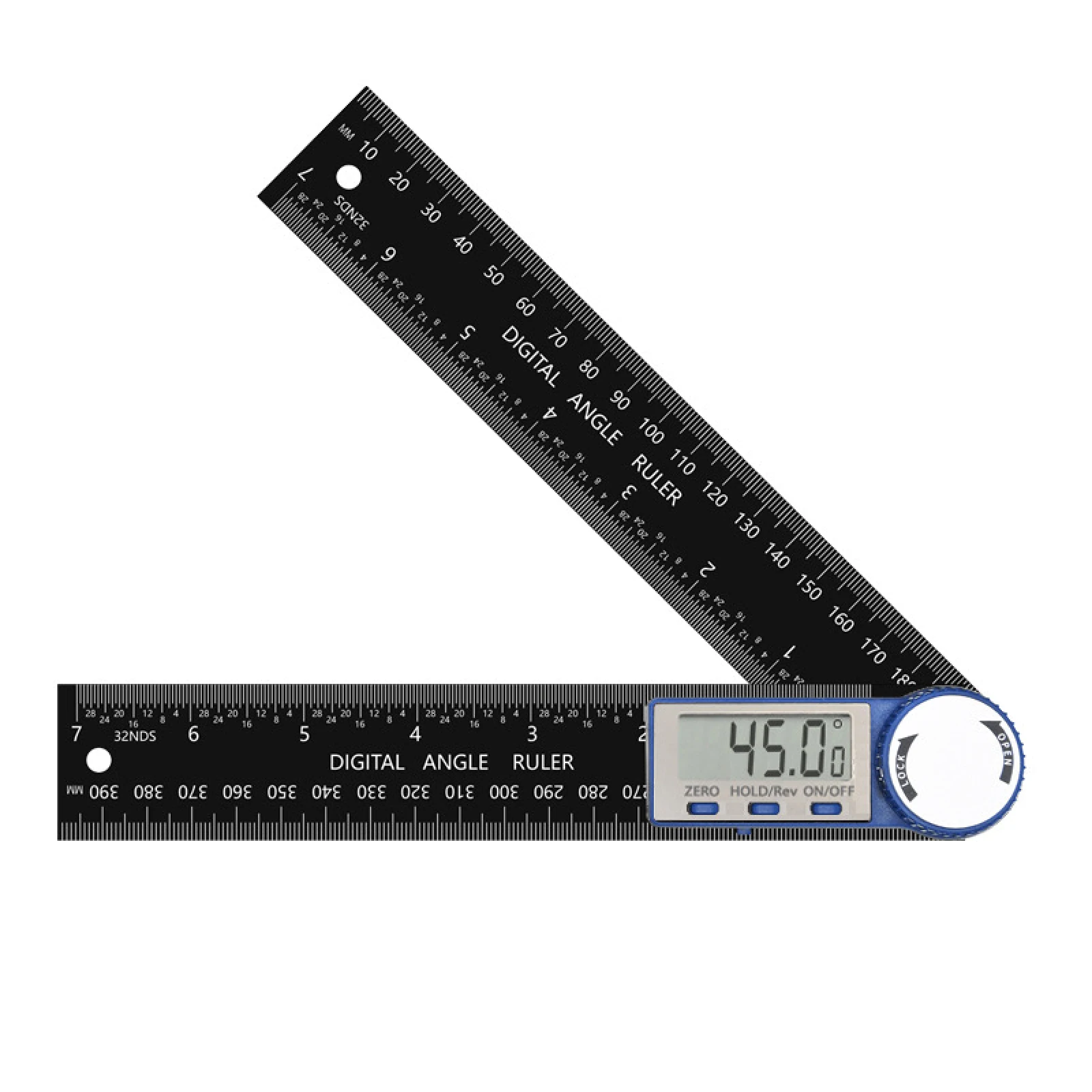 LCD 디지털 각도기 360도 200mm 자 포함 고정밀 전자 측정 도구 목공 및 엔지니어링용
