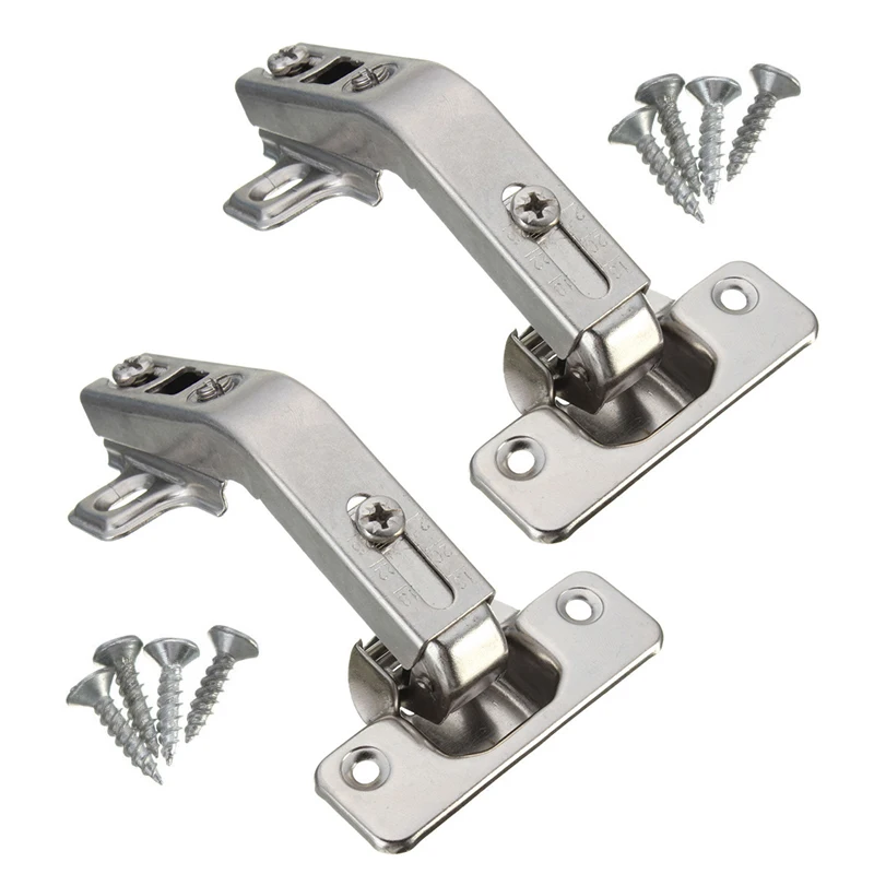 2pcs Corner Cabinet Door Hinges Kitchen Cupboard Combination 135 Degree With Screws Furniture Soft Close Hardware