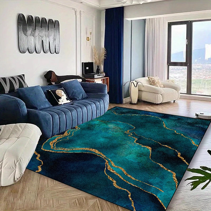 Modern Green Carpets for Living Room Decoration Geometry Rug Large Bedroom Lounge Rugs Non-slip Coffee Tables Mat Easy Clean 3
