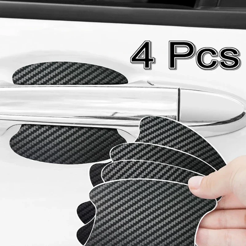 Car Stickers Anti Scratch Car Door Handle Carbon Fiber Protector Automobiles Handle Protection Film Styling Exterior Accessorie