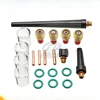21pcs Heat-Resistance Glass Copper Collet Electrode Holder Gun Breech Suit Suitable for Tig Welding Torch WP-9/20/25 1