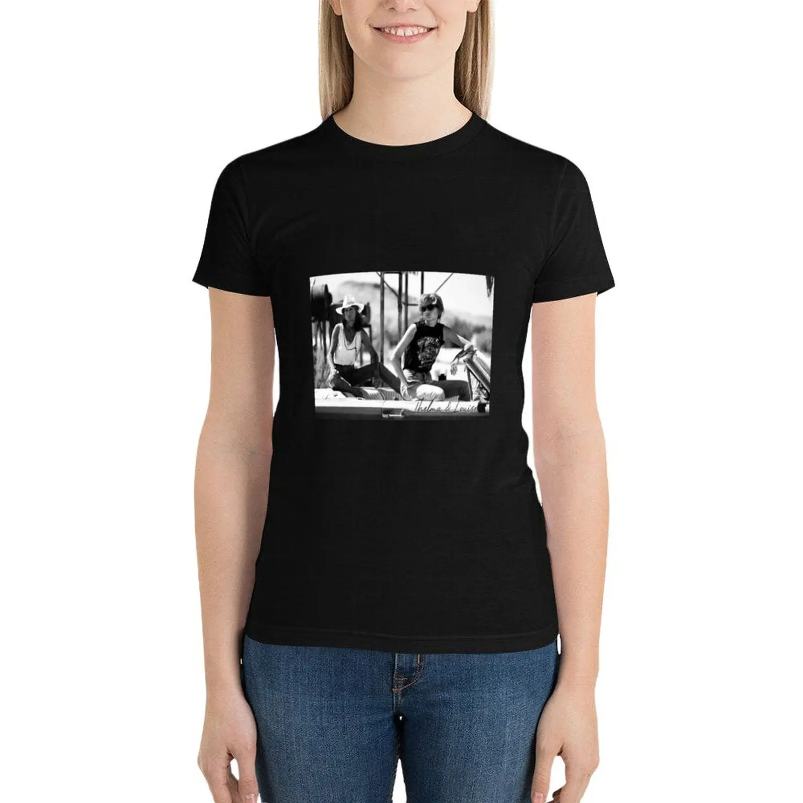 

Футболка Thelma And Louise женская одежда кавайная одежда черные футболки для женщин