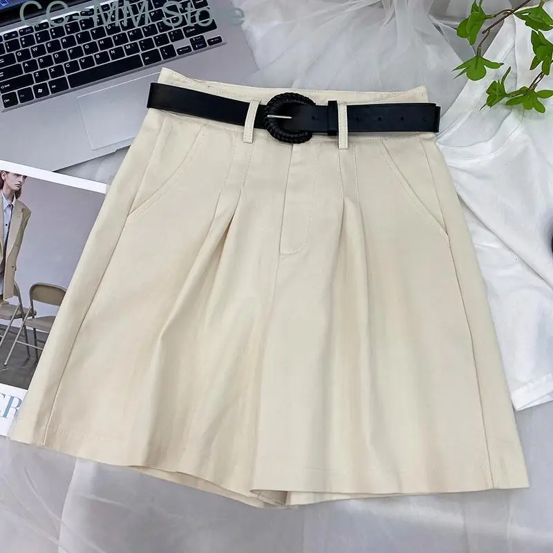 new Suits Shorts for Women Summer Korean Fashion Baggy Straight Casual Cargo Shorts Office Ladies Knee Length Shorts