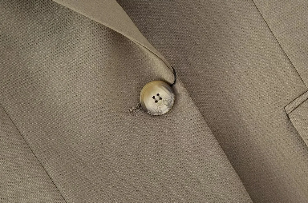 TRAF Women Fashion Single Button Straight Blazer Coat Vintage Long Sleeves Flap Pockets Female Outerwear Chic Casual Tops