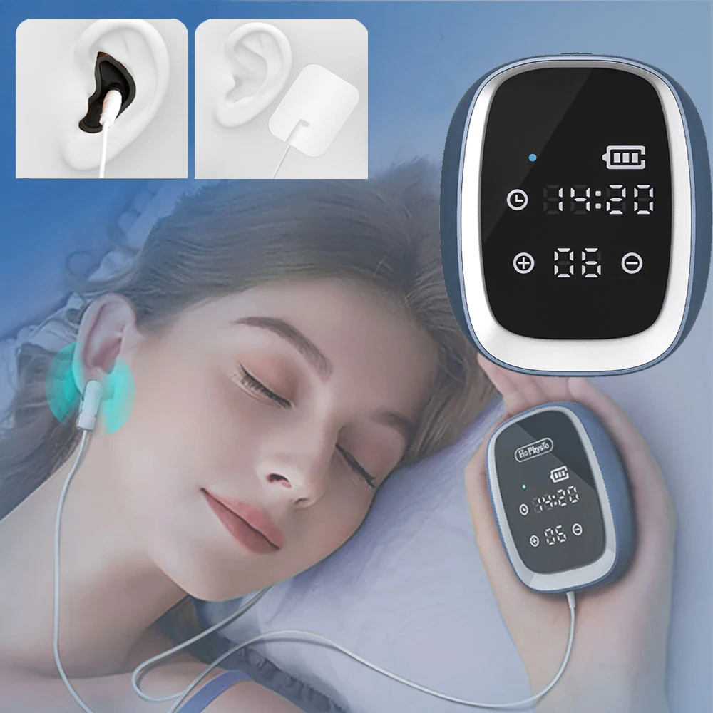 

CES Sleep Aid Device Insomnia Anxiety Depression Therapy Transcranial Microcurrent Pulse Massage Sleeping Instrument Home