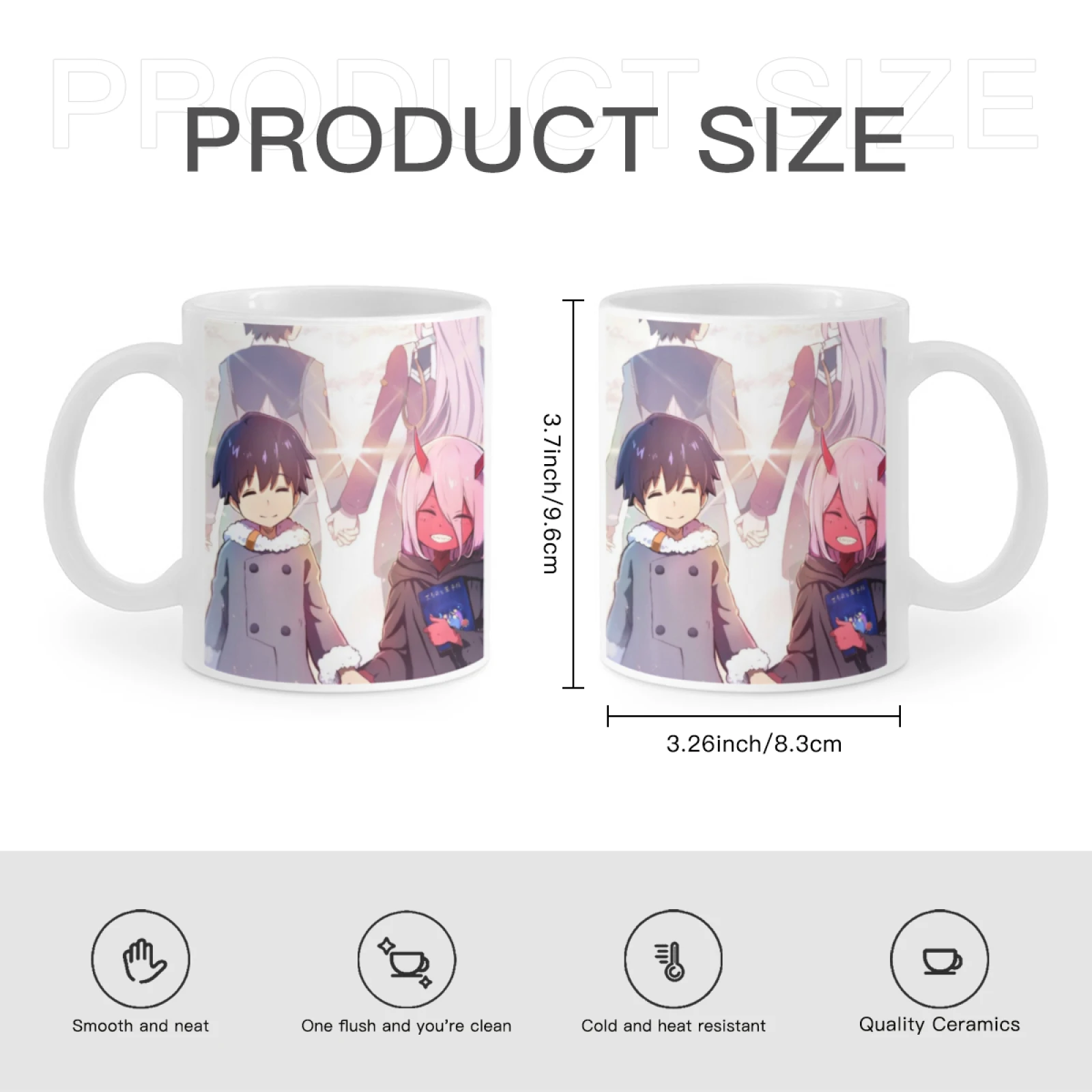 Zero Two Darling White Mug Coffee Cup Milk Tea Cups Gift For Friends Zero  Two Anime Darling In The Franxx Darling 02 Franxx 002 - AliExpress