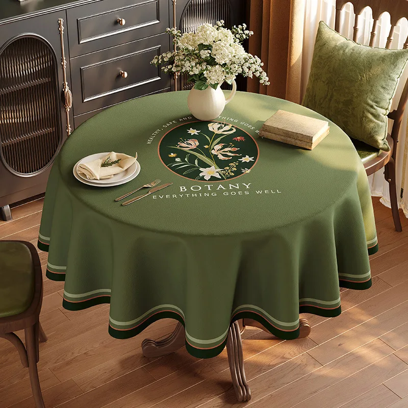 

Outdoor picnic camping waterproof round tablecloth yellow