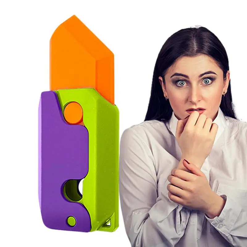 

Carrot Cutter Toy 3D Gravity Cutter Retractable Carrot Toy 3D Printed Cutter Sensory Toys Portable Anger Relief Toy For Travel