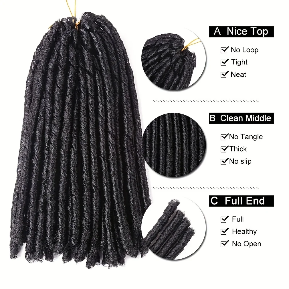 Extension Capelli Ricci Sintetici da 14 Pollici, Morbidi Ricci, Confezione da 3, per Donne, Halloween e Natale - immagine 2