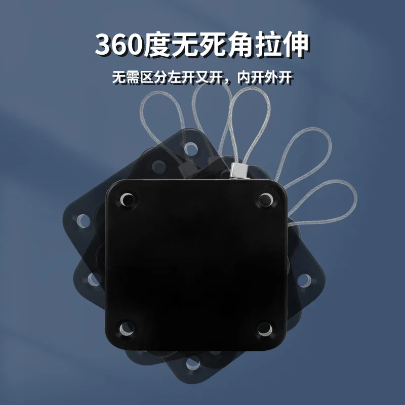 Automatic home door closer bedroom free punch shrink self-closer invisible door hydraulic buffer pull rope closer