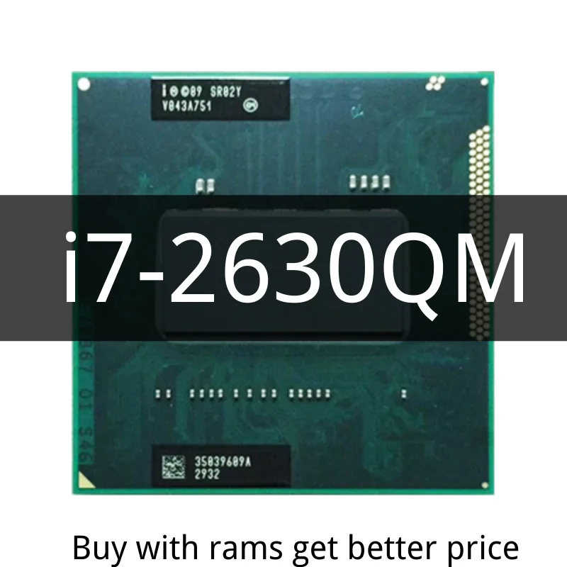 amd cpu Core i7-2630QM i7 2630QM SR02Y 2.0 GHz Quad-Core Eight-Thread CPU Processor 6M 45W Socket G2 / rPGA988B most powerful cpu