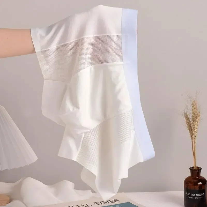 Youth Fashion Modal Boxer Shorts Mesh Breathable Air Conditioning Aro Pants Men's Solid Color Seamless Bottom Panties Sexy Trunk