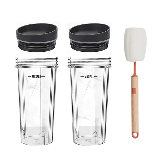2 Pack 16Oz Replacement Cups Replacement Accessories For Ninja QB3001SS Fit  Compact Personal Blender, With Lids - AliExpress