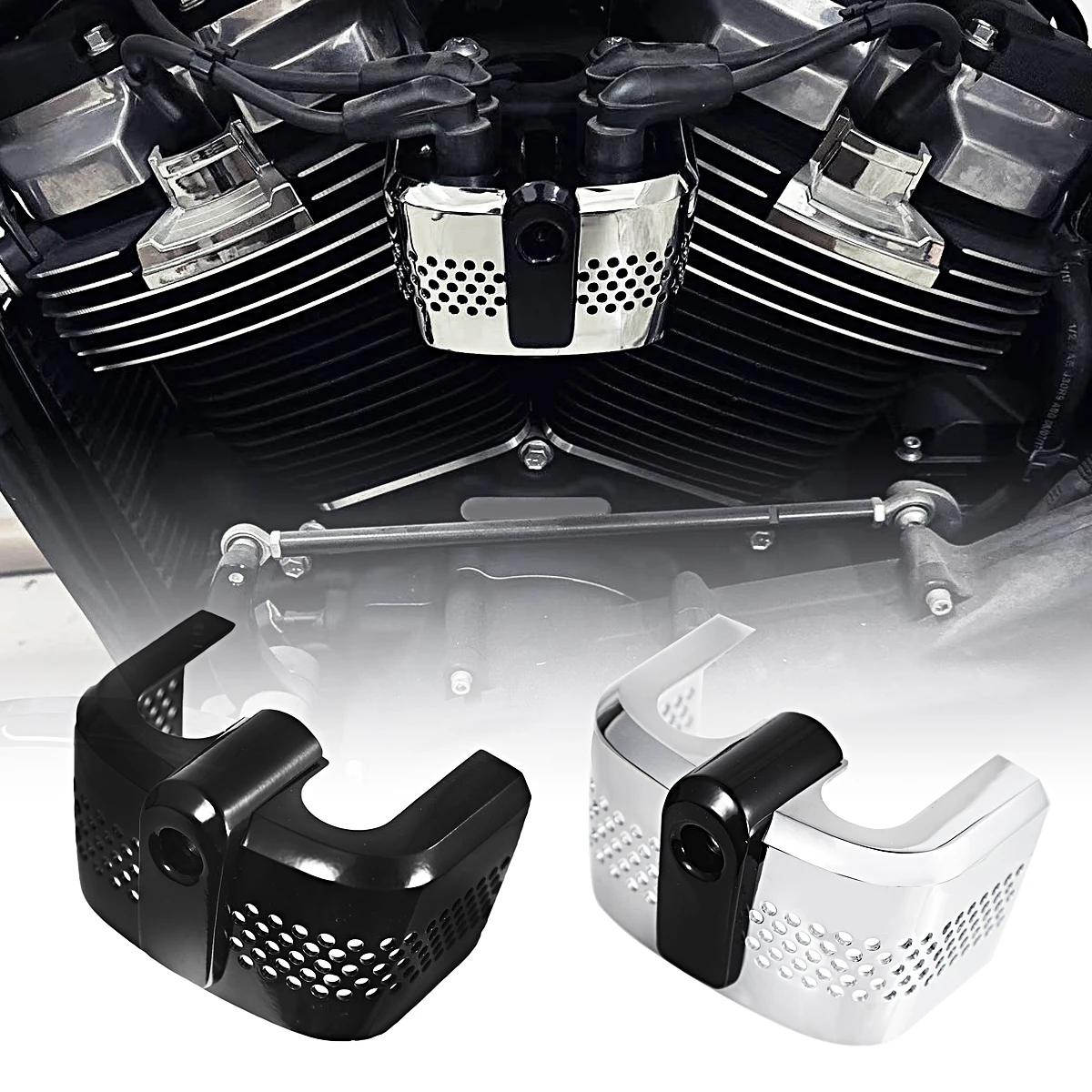 Deflettori Aria Telaio Medio Per Harley Softail 2018-2024 | Kit Nero ABS Per Street Bob, Breakout, Fat Boy - 3