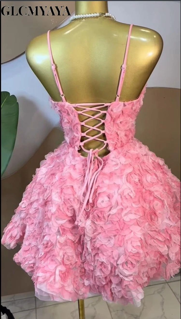 CM.YAYA Women Rose Floral Spaghetti Strap Lace Up Back Midi Mini A-line Dress 2026 Street Birthday Party Dresses Trendy Vestidos 72 Se23b42db551e4d6a86229dc9fd08deaft