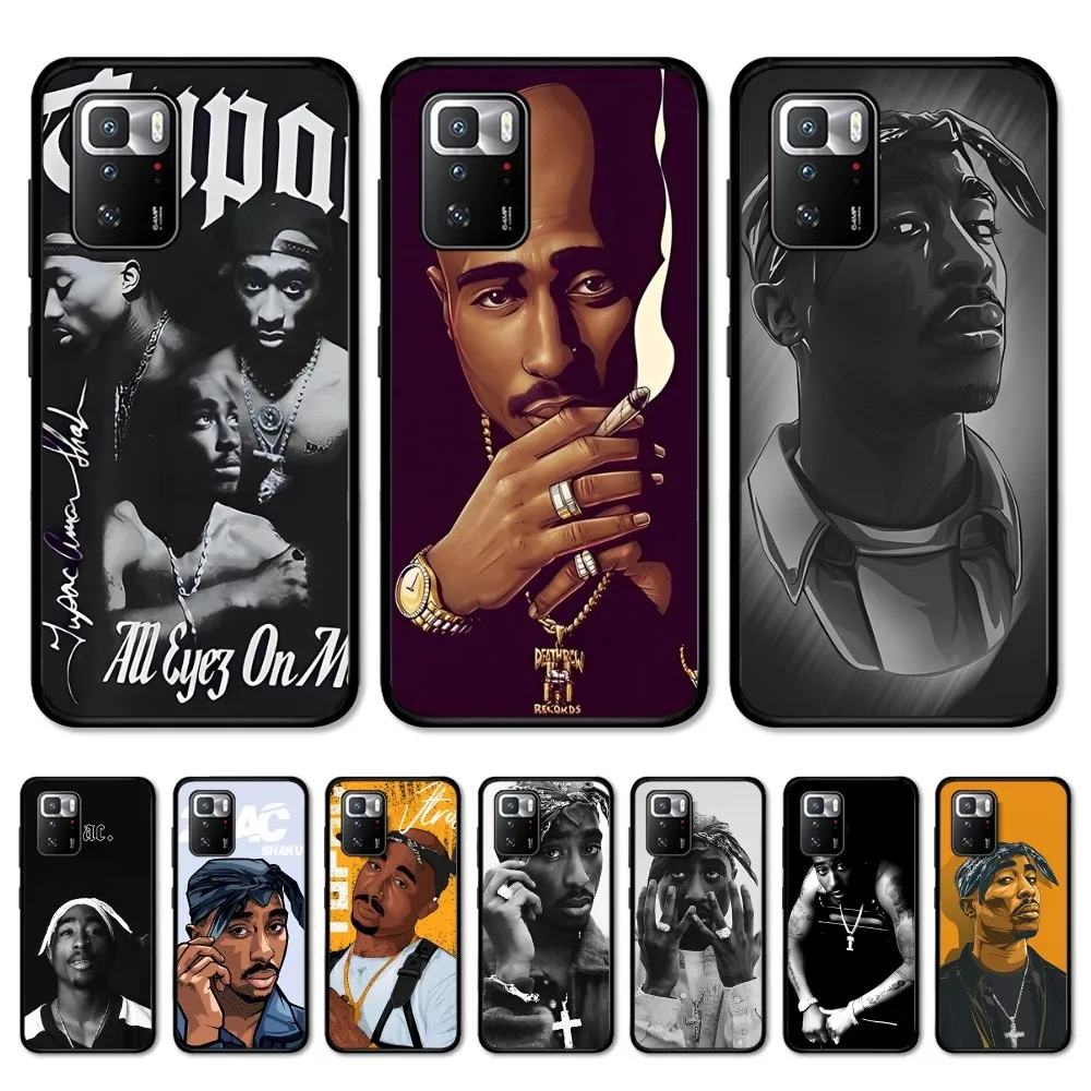 

Rap Singer Tupac Shakur Phone Case For Redmi 5 6 7 8 9 10 plus pro 6 7 8 9 A GO K20 K30 K40 pro plus F3 Fundas