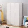 3 Door Armoires Wardrobe Closet with Clothes Hanging Rail, 6 Storage Shelves Cupboard Unit Bedroom Furniture 1