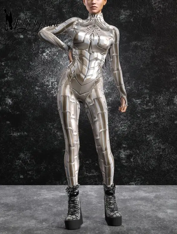 Cosplay Costume Mechanical Armored Robot Jumpsuit Cyberpunk Bodysuit Halloween Carnival Party Steampunk Zentai Suits