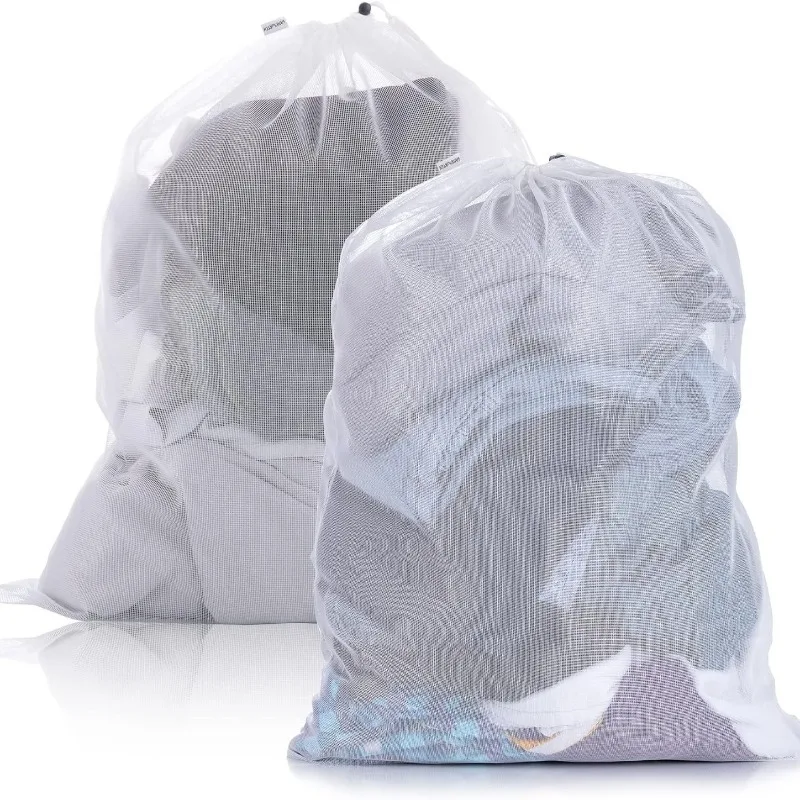 Large Laundry Mesh Bag Drawstring Laundry Bag Anti-deformation Mesh Clothes Washing Bag for Clothes Washing Net 60x90cm 2