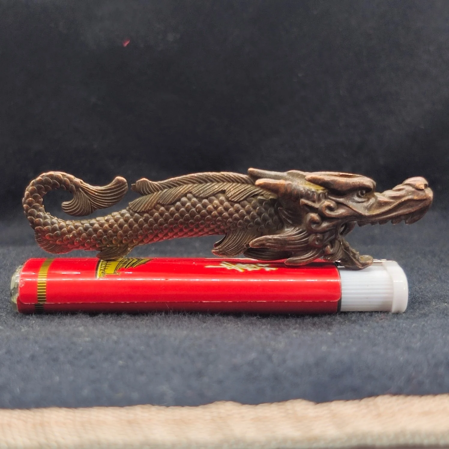 

Vintage Copper Fish, Dragon, Wine Opener, Tea Ceremony, Tea Pet, Tea Table, Desktop Decoration, Handle Piece
